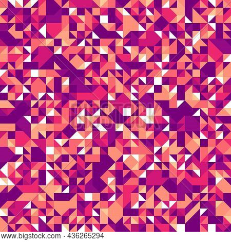 Chaotic Abstract Mosaic Vector Seamless Background, Geometric Tiling Pattern, Interior Design Elemen