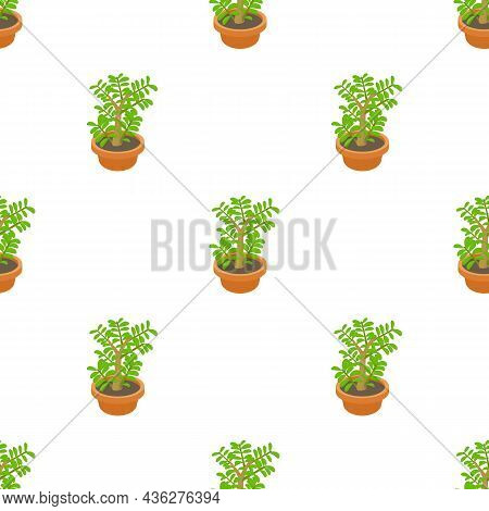 Crassula Succulent Plant Pattern Seamless Background Texture Repeat Wallpaper Geometric Vector