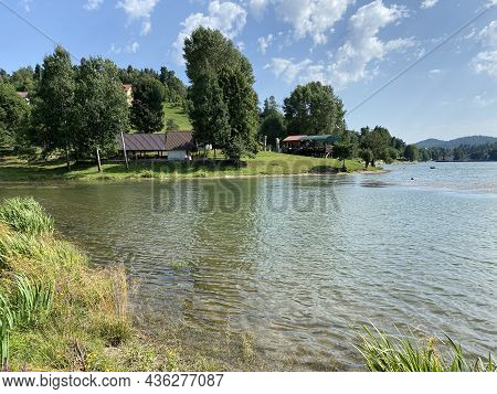 Lake Bajer Or Artificial Reservoir Bajer On The River Licanka, Fuzine - Gorski Kotar, Croatia (umjet