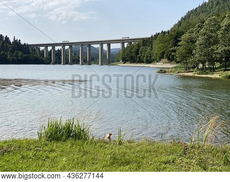 Lake Bajer Or Artificial Reservoir Bajer On The River Licanka, Fuzine - Gorski Kotar, Croatia (umjet