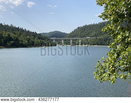 Lake Bajer Or Artificial Reservoir Bajer On The River Licanka, Fuzine - Gorski Kotar, Croatia (umjet