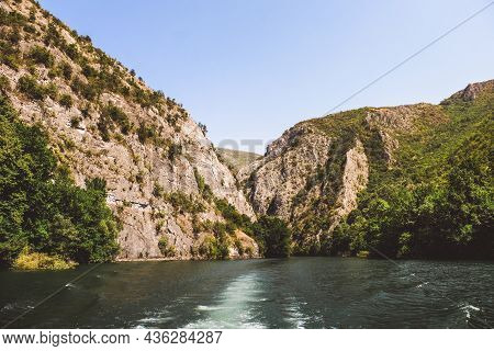 View Of The Lake In The Matka Canyon In The Vicinity Of Skopje, Republic Of North Macedonia