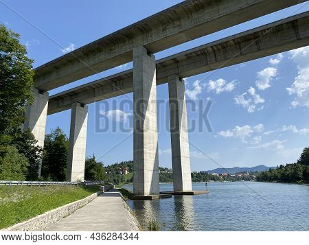 Viadukt Over Lake Bajer, Bajer Bridge Or Viaduct Bajer In Fuzine - Gorski Kotar, Croatia (most Bajer