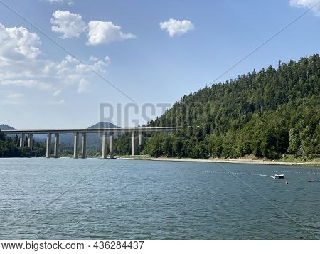 Viadukt Over Lake Bajer, Bajer Bridge Or Viaduct Bajer In Fuzine - Gorski Kotar, Croatia (most Bajer