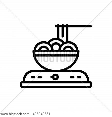 Black Line Icon For Bowl Goblet Jorum Dishware Food Meal Cooking Delicious