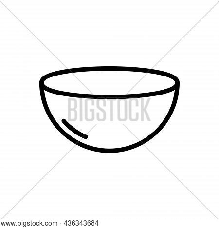 Black Line Icon For Bowl Goblet Jorum Mazer Porringer Pot Culinary