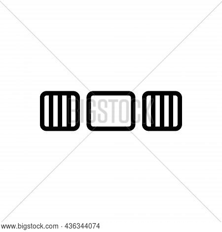 Black Line Icon For Spaces Place Stead Area Distance Gap
