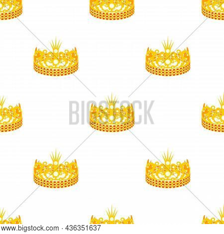 Crown Of The Princess Pattern Seamless Background Texture Repeat Wallpaper Geometric Vector