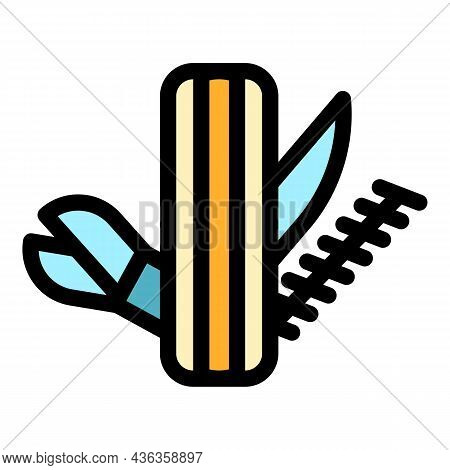 Multitool Compact Icon. Outline Multitool Compact Vector Icon Color Flat Isolated