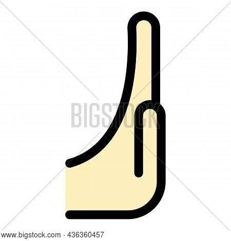 Hand Gesture Stop Icon. Outline Hand Gesture Stop Vector Icon Color Flat Isolated