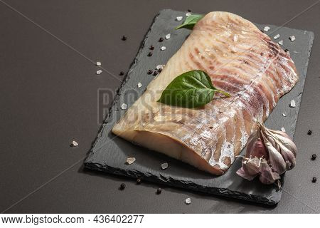 Raw Pollock (pollachius Virens) Fillet. Fresh Fish For Healthy Food Lifestyle