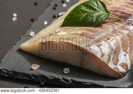 Raw Pollock (pollachius Virens) Fillet. Fresh Fish For Healthy Food Lifestyle