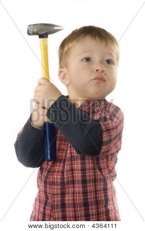 เด็กเล็กทำให้ค้อน