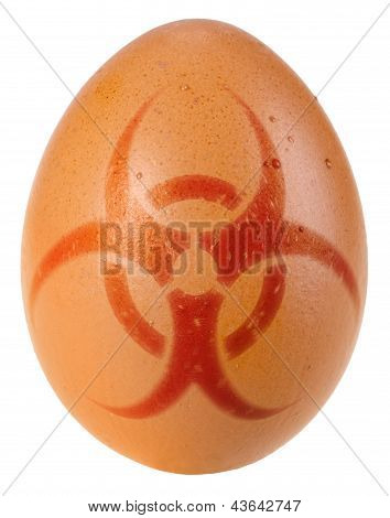 Vejce s Biohazard varovným signálem