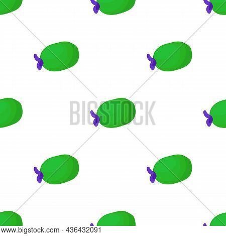 Feijoa Fruit Pattern Seamless Background Texture Repeat Wallpaper Geometric Vector