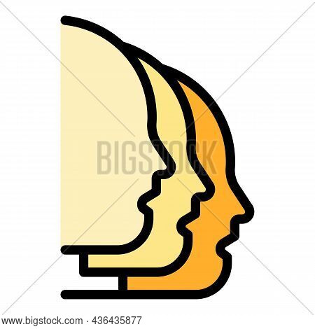 Bipolar Split Icon. Outline Bipolar Split Vector Icon Color Flat Isolated