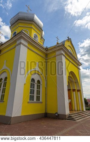 Comrat, Gagauzia, Republic Of Moldova - 02 May 2016: Bell Tower Of Comrat Cathedral. The Autonomous 