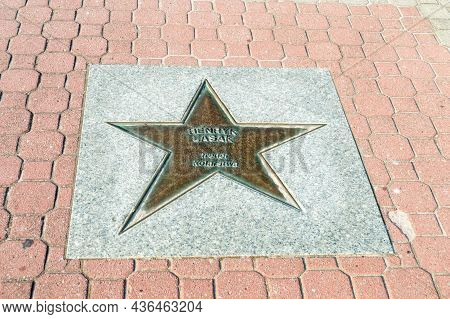Wladyslawowo, Poland - July 21, 2021: Star Of Henryk Lasak At Sports Stars Alley.