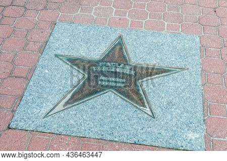 Wladyslawowo, Poland - July 21, 2021: Star Of Waclaw Wieczorek At Sports Stars Alley.