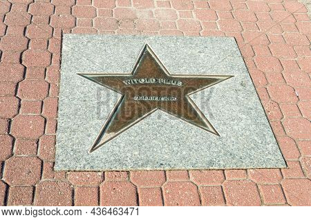 Wladyslawowo, Poland - July 21, 2021: Star Of Witold Filus At Sports Stars Alley.