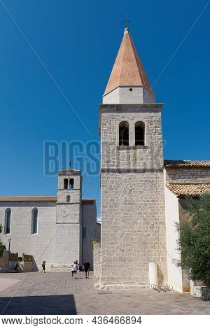 Krk, Croatia - August 07, 2021: The Church Of Our Lady Of Health (crkva Gospe Od Zdravlja) In The Ba