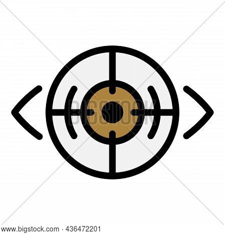 Laser Eye Correction Icon. Outline Laser Eye Correction Vector Icon Color Flat Isolated