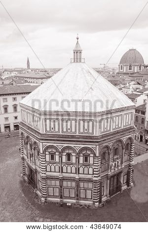 Baptistry At Duomo Cathedral Church, Florence