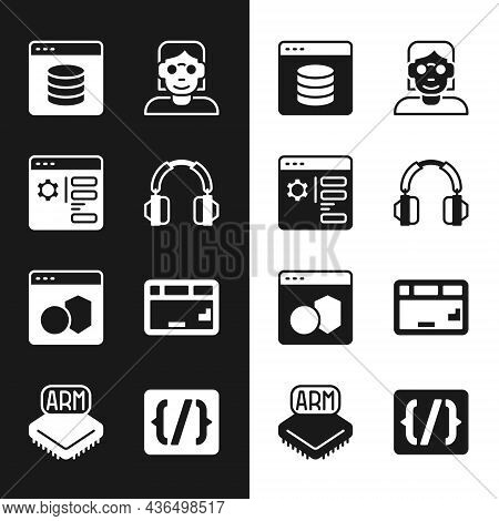 Set Headphones, Browser Setting, Server, Data, Web Hosting, Hacker Or Coder, Software, Keyboard, Pro
