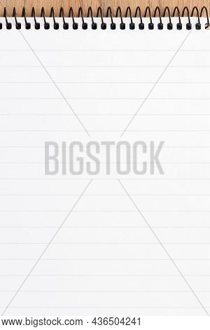Spiral Bound Notepad, Real Open Notebook Paper Background Or Template