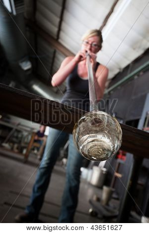 Hot Glass Blowing
