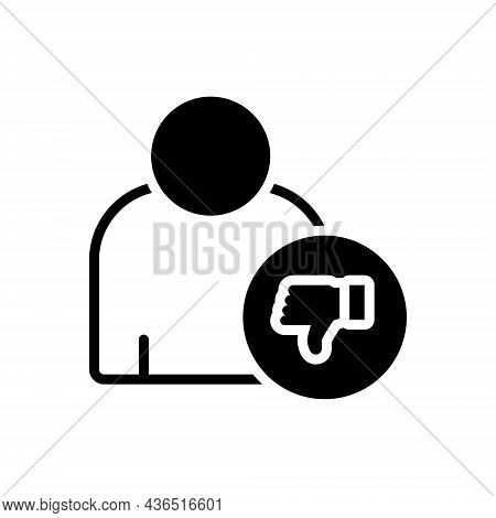 Black Solid Icon For Criticize Valuation Criticism Thumb Dislike Review
