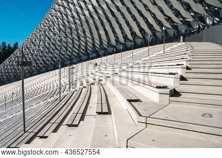 Riga, Latvia - September 18 2021: Mežaparks Great Bandstand, Song Festival Bandstand, Open-air Stage