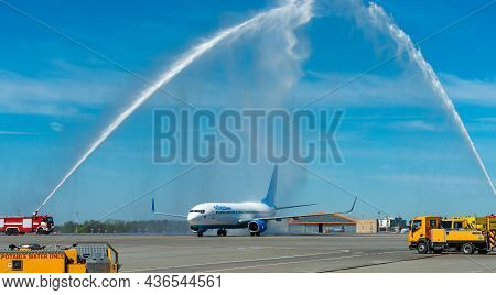 May 11, 2021, Moscow, Russia. A Narrow-body Short-to-medium-haul Passenger Aircraft Boeing 737-800 O