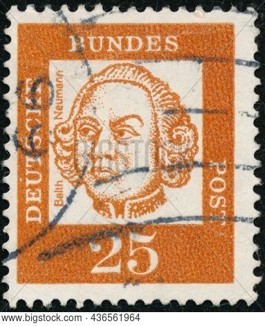 Vintage Stamp Printed In Germany Circa 1961 Shows Johann Balthasar Neumann