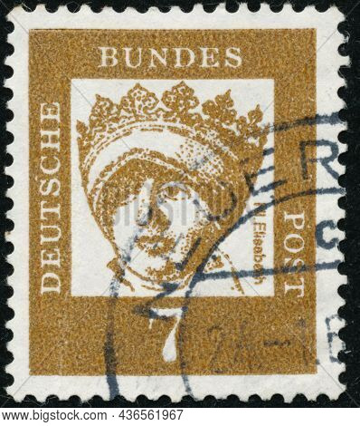 Vintage Stamp Printed In Germany Circa 1961 Shows Elisabeth Von Thueringen