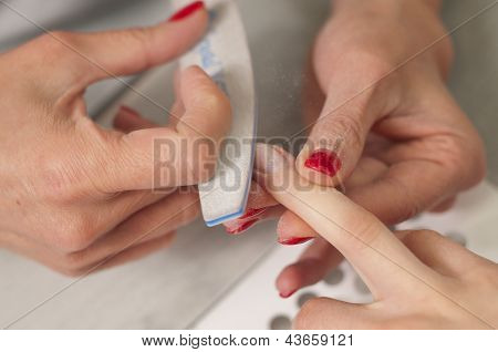 Nail manicure step by step