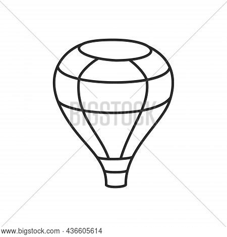 Isolated Outline Balloon Logo. Vector Aerostate Icon