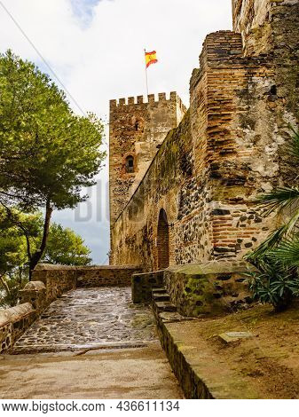 Sohail Castle In Fuengirola, Malaga Spain. Tourist Attraction. Holidays On Costa Del Sol.