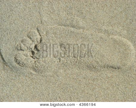 Footprint On Sand