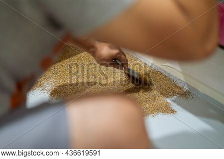 Color Flake Flooring Textured Background .close Up.color Flakes Make Resinous Flooring As Beautiful 