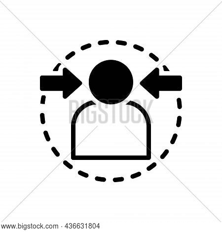 Black Solid Icon For Yourself Self Himself Herself Oneself Yourselves