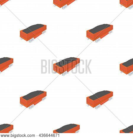 Wagon With Coal Pattern Seamless Background Texture Repeat Wallpaper Geometric Vector