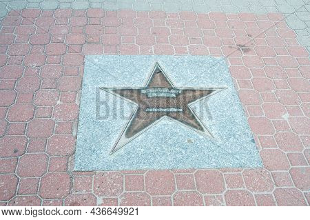 Wladyslawowo, Poland - July 21, 2021: Star Of Sobieslaw Zasada At Sports Stars Alley.