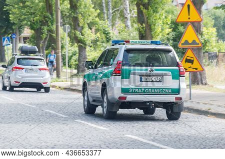 Jastrzebia Gora, Poland - July 21, 2021: Toyota Land Cruiser Car Of Polish Border Guard (straż Grani
