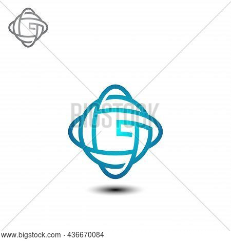 Letter G Modern Shape Technology Logo Design Template Element With Bold Line. Vector Illustration Ep