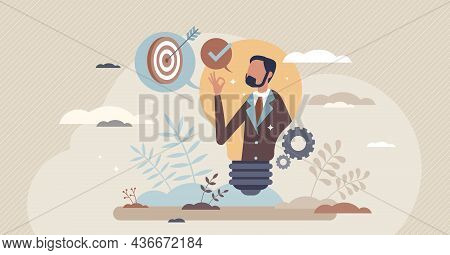 Chef Learning Officer With Responsibility And Charge About Education Tiny Person Concept. Knowledge 