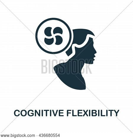 Cognitive Flexibility Icon. Monochrome Sign From Cognitive Skills Collection. Creative Cognitive Fle