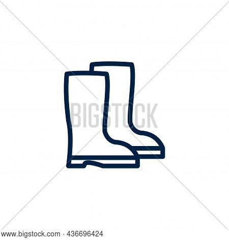 Rubber Boots Icon Vector Illustration. Creative Sign From Rubber Boots Icons Collection. Filled Flat