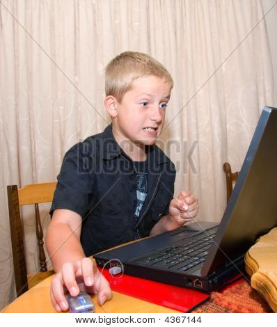 Computer Angry Boy