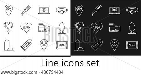 Set Line Play Video With 18 Plus, Anal Plug, Laptop Content, Heart, Female Gender And, Location, Cam